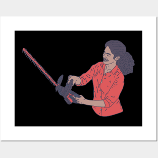 Bush Trimming - Hedge Shear - Handywoman Posters and Art